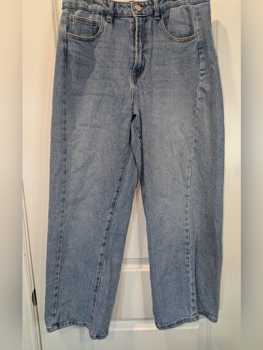 OAT New York High Rise Wide Leg Jeans Women's 10/30 Light Wash Denim